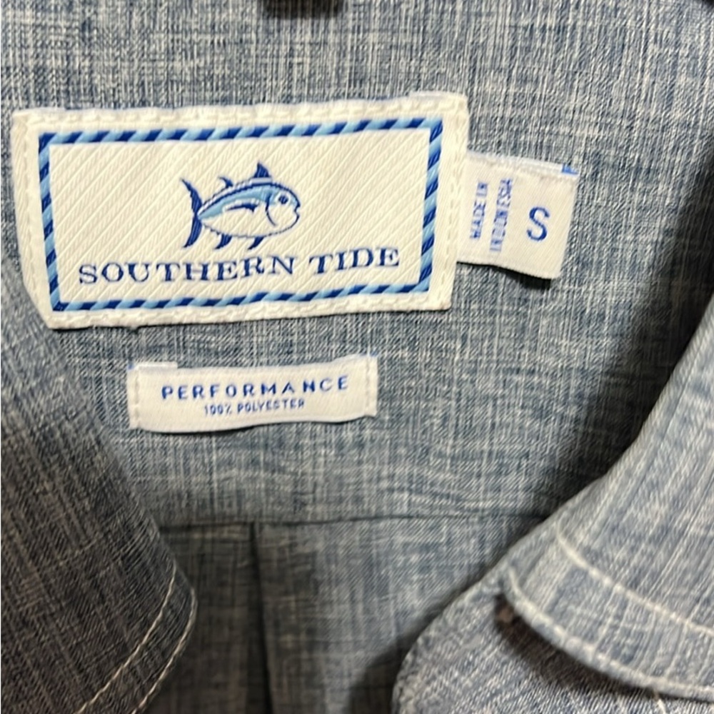 Southern Tide Blue Casual Button Down Shirt size small